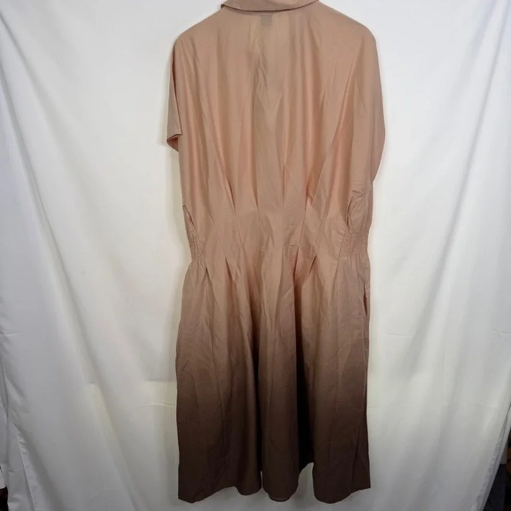 Mark & James Badgley Mischka Batwing Ombre Shirt Dress Size 1X NWT - Picture 4 of 8
